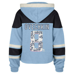 Alexander Ovechkin Washington Capitals '47 Women's Cherry Blossom Superior Lacer Cropped Pullover Hoodie
