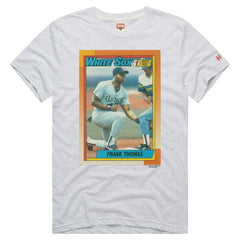 Frank Thomas Chicago White Sox Homage Unisex 1990 Topps Baseball Rookie Tri-Blend T-Shirt - Ash