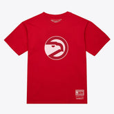 Atlanta Hawks Unisex Hardwood Classics Arch T-Shirt - Red | Mitchell & Ness online