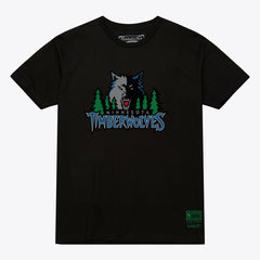 Minnesota Timberwolves Unisex Hardwood Classics Arch T-Shirt - Black | Mitchell & Ness sale