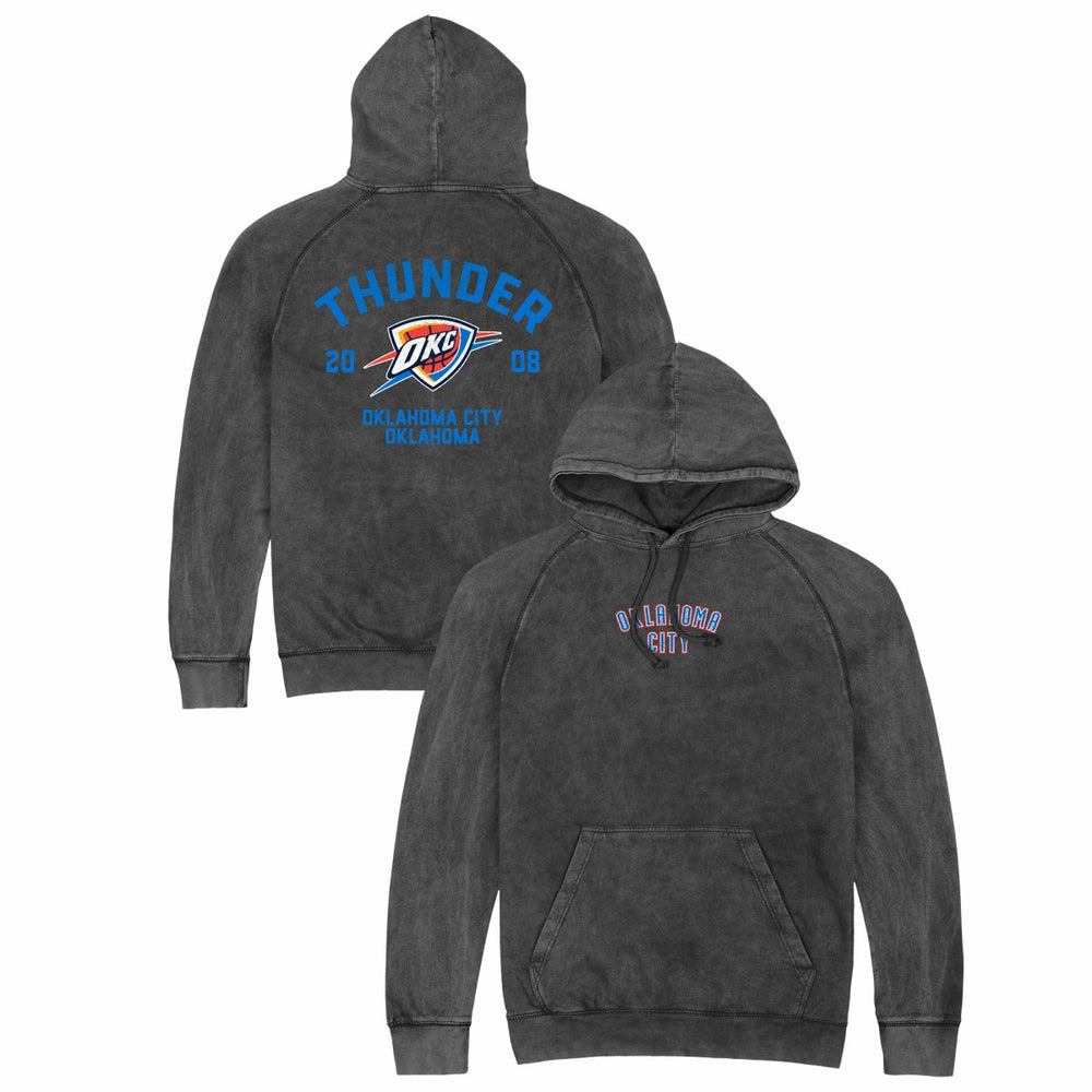 Oklahoma City Thunder Stadium Essentials Unisex Get Back Vintage Raglan Hoodie - Black outlet