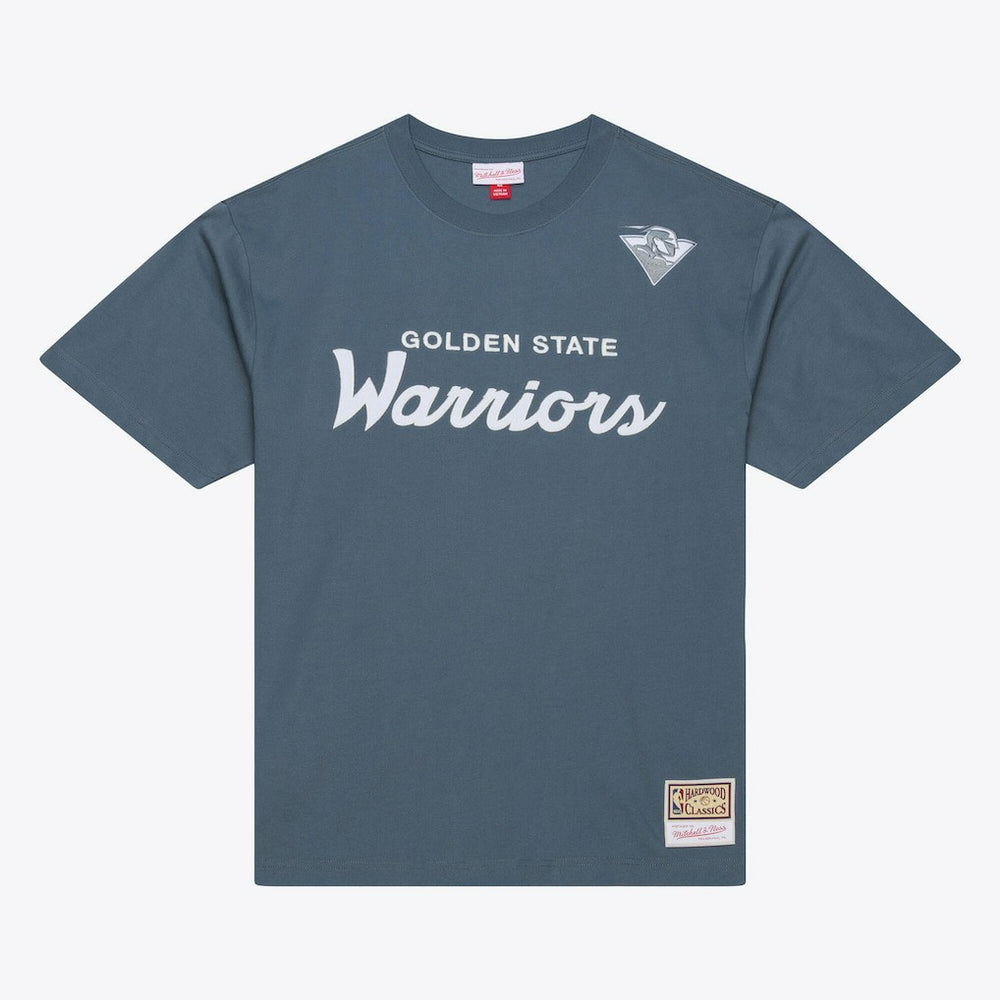 Golden State Warriors Thunderstorm T-Shirt sale - Blue | Mitchell & Ness on sale