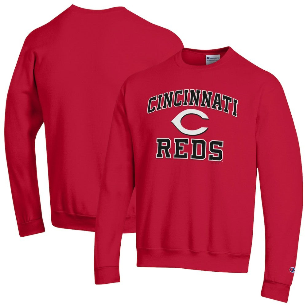 Cincinnati Reds Champion Heart & Soul Powerblend Sweatshirt - Red