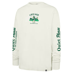 Chicago Cubs Quiet Please Foundation Long Sleeve T-Shirt - Cream | 47 brand