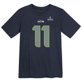 NFL Seattle Seahawks Jaxon Smith-Njigba Preschool Super Bowl LX Patch Name & Number T-Shirt