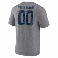 Boston Red Sox Heritage Personalized Any Name & Number Tri-Blend T-Shirt - Gray