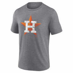 Houston Astros Heritage Personalized Any Name & Number Tri-Blend T-Shirt - Gray