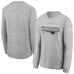NFL New England Patriots Youth 2025 AFC Champions Locker Room Trophy Collection Long Sleeve T-Shirt