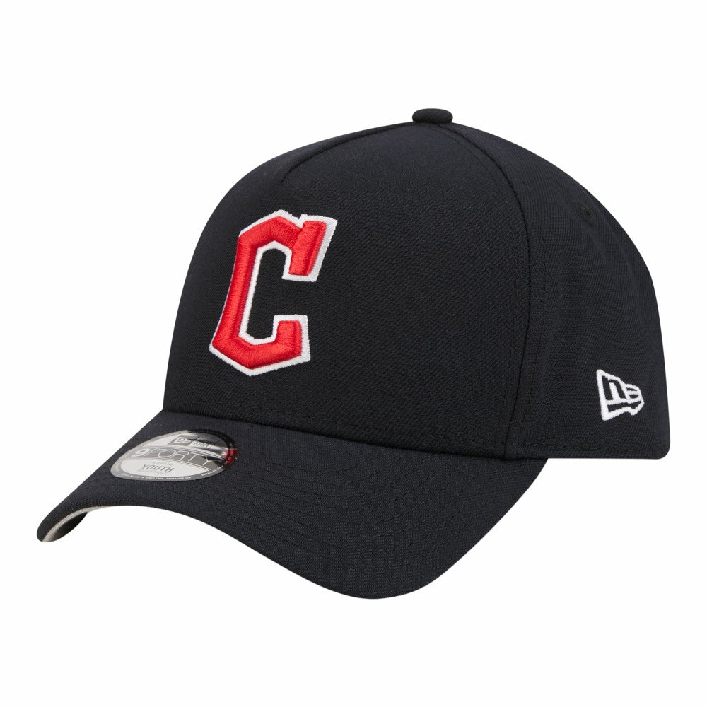 Cleveland Guardians Youth 9FORTY A-Frame Adjustable Hat - Navy | New Era