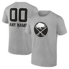 Buffalo Sabres Big & Tall Personalized Name & Number Monochrome T-Shirt