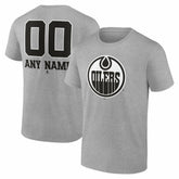 Edmonton Oilers Big & Tall Personalized Name & Number Monochrome T-Shirt