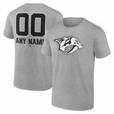 Nashville Predators Big & Tall Personalized Name & Number Monochrome T-Shirt
