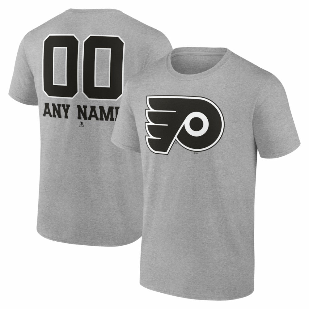 Philadelphia Flyers Big & Tall Personalized Name & Number Monochrome T-Shirt