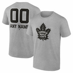 Toronto Maple Leafs Big & Tall Personalized Name & Number Monochrome T-Shirt