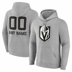 Vegas Golden Knights Big & Tall Personalized Name & Number Monochrome Pullover Hoodie