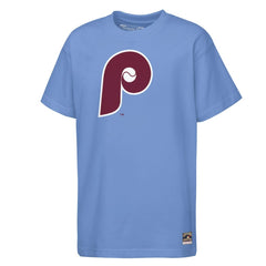 Philadelphia Phillies Cooperstown Concession T-Shirt - Light Blue | Mitchell & Ness