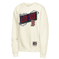 Boston Red Sox Youth Retro Billboard Sweatshirt - Natural | Mitchell & Ness