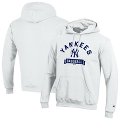 New York Yankees Champion Eco Powerblend Hoodie - White