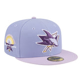 San Jose Sharks New Era Lavender Bloom 59FIFTY Fitted Hat