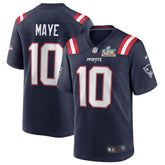NFL New England Patriots Drake Maye Super Bowl LX Patch Game Jersey