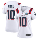 NFL New England Patriots Drake Maye Women's Super Bowl LX Patch Game Jersey
