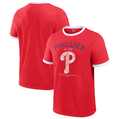 Philadelphia Phillies Darius Rucker Collection Washed Ringer T-Shirt - Red