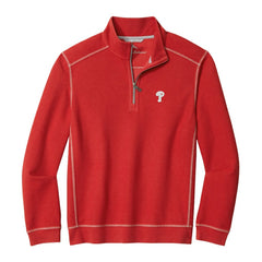 Philadelphia Phillies Tommy Bahama Montego Bay Half-Zip Sweatshirt - Red