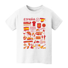 Spain National Team Vive La Fete Youth Impressions Artwork T-Shirt / Soccer On sale