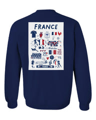 France National Team Vive La Fete Women's Impressions Artwork Sweatshirt / Soccer Hot sale