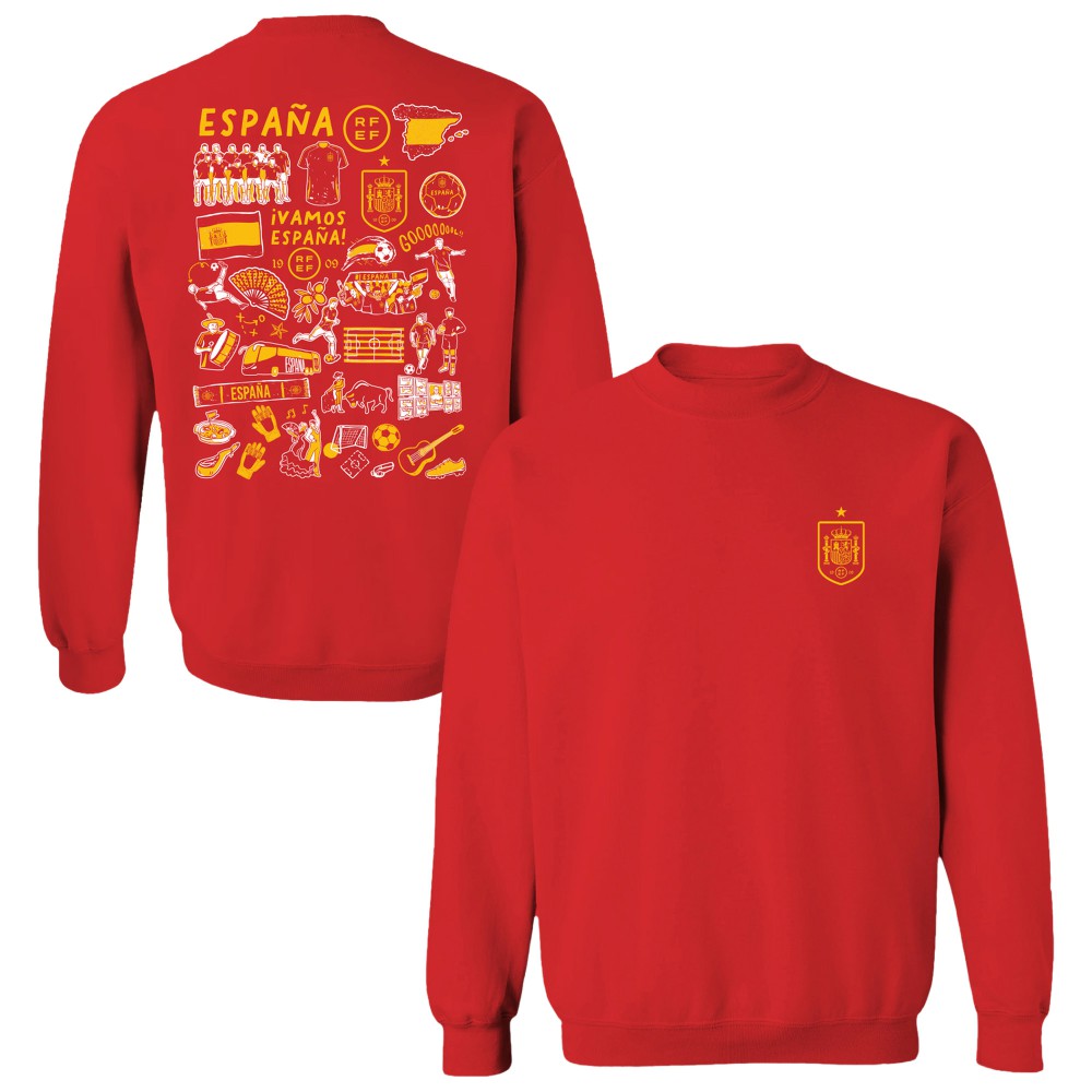 Spain National Team Vive La Fete Women's Impressions Artwork Sweatshirt / Soccer New