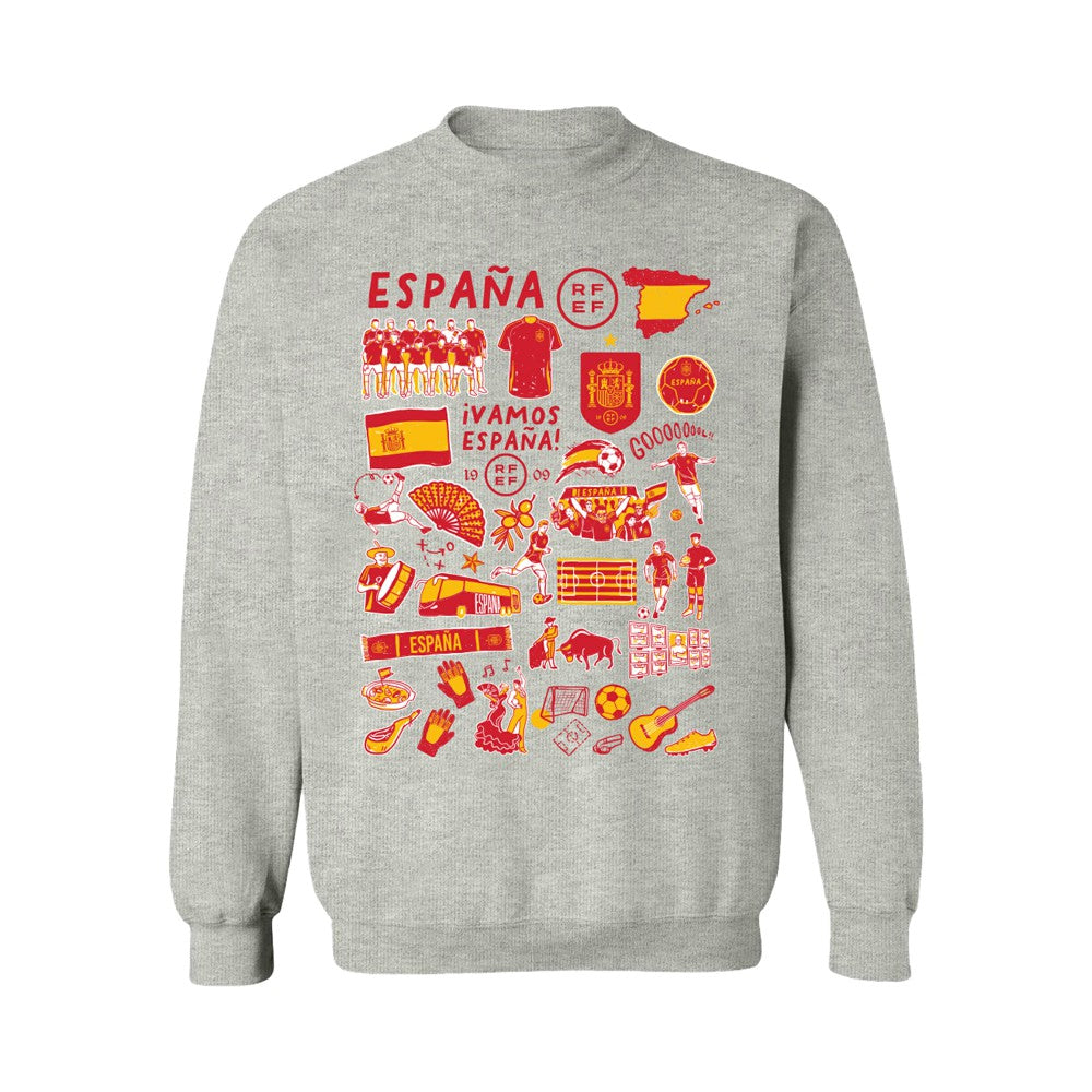 Spain National Team Vive La Fete Women's Impressions Artwork Sweatshirt / Soccer Discount