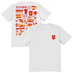 Spain National Team Vive La Fete Women's Impressions Artwork Fitted T-Shirt / Soccer Hot sale