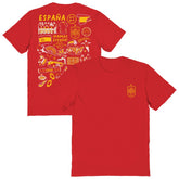 Spain National Team Vive La Fete Women's Impressions Artwork Fitted T-Shirt / Soccer Hot sale