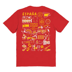 Spain National Team Vive La Fete Women's Impressions Artwork Fitted T-Shirt / Soccer Hot sale