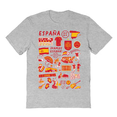 Spain National Team Vive La Fete Women's Impressions Artwork Fitted T-Shirt / Soccer For sale
