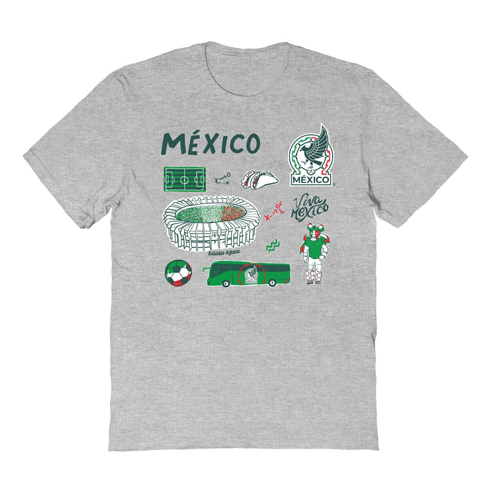 Mexico National Team Vive La Fete Youth Impressions Icons T-Shirt / Soccer For sale