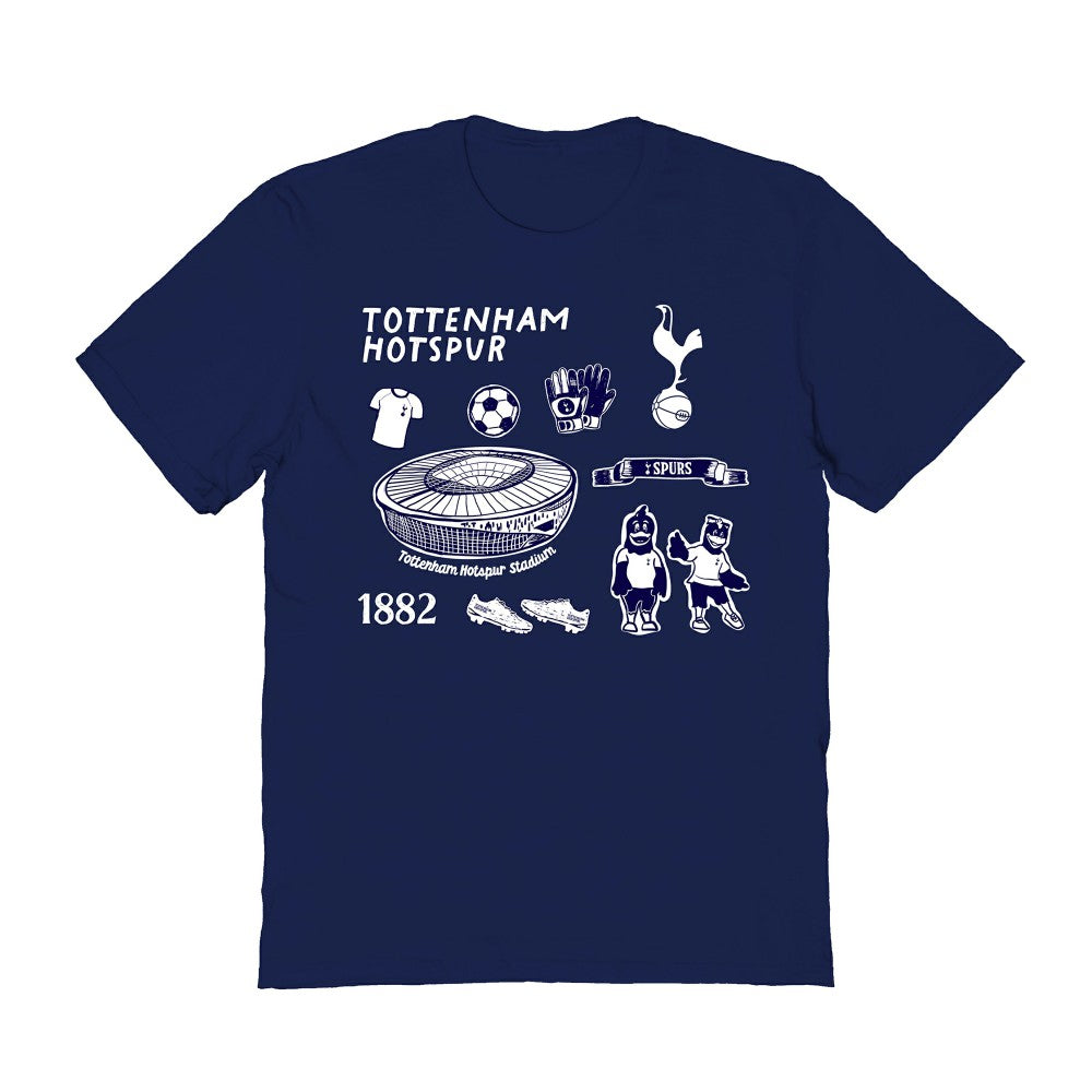 Tottenham Hotspur Vive La Fete Women's Impressions Icons T-Shirt / Soccer New