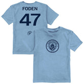 Phil Foden Manchester City Vive La Fete Youth Player Name & Number Color Badge T-Shirt / Soccer Outlet