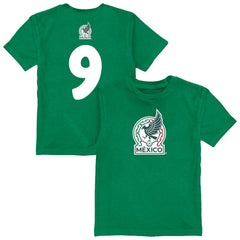 Raúl Jiménez Mexico National Team Vive La Fete Youth Player Name & Number Color Badge T-Shirt / Soccer New