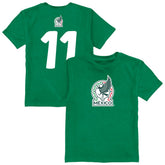 Santiago Gimenez Mexico National Team Vive La Fete Youth Player Name & Number Color Badge T-Shirt / Soccer Discount