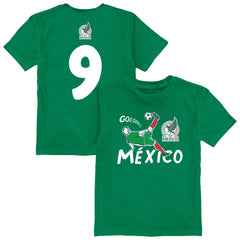 Raúl Jiménez Mexico National Team Vive La Fete Youth Player Name & Number Chilena Style T-Shirt / Soccer Discount