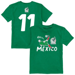 Santiago Gimenez Mexico National Team Vive La Fete Youth Player Name & Number Chilena Style T-Shirt / Soccer Discount
