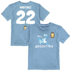 Lautaro Martinez Argentina National Team Vive La Fete Youth Player Name & Number Chilena Style T-Shirt / Soccer Outlet