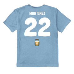 Lautaro Martinez Argentina National Team Vive La Fete Youth Player Name & Number Stadium Style T-Shirt / Soccer For sale