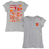 Spain National Team Vive La Fete Girls Youth Impressions Artwork Fitted T-Shirt / Soccer Sale