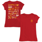 Spain National Team Vive La Fete Girls Youth Impressions Artwork Fitted T-Shirt / Soccer Online