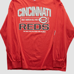 Cincinnati Reds Genuine Merchandise 2000s Long Sleeve T-shirt - Red Vintage
