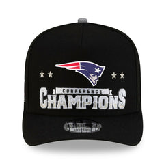NFL New England Patriots 2025 AFC Champions Locker Room Trophy Collection A-Frame 9FIFTY Snapback Hat