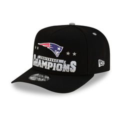 NFL New England Patriots 2025 AFC Champions Locker Room Trophy Collection A-Frame 9FIFTY Snapback Hat