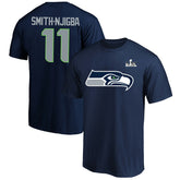 NFL Seattle Seahawks Jaxon Smith-Njigba Super Bowl LX Patch Big & Tall Name & Number T-Shirt